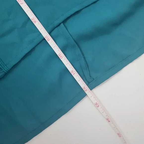 Women's CATHERINES Teal Balloon Sleeve‎ Laser Cut V-Neck Tunic Top SZ 3X 26/28W - Picture 8 of 10